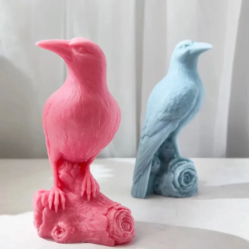 

Top Quality 2026New Crow Silicone Mold, Handcrafted Scented Candles, Creative 3D Crows, Desktop Birds Home Decoration, New Style