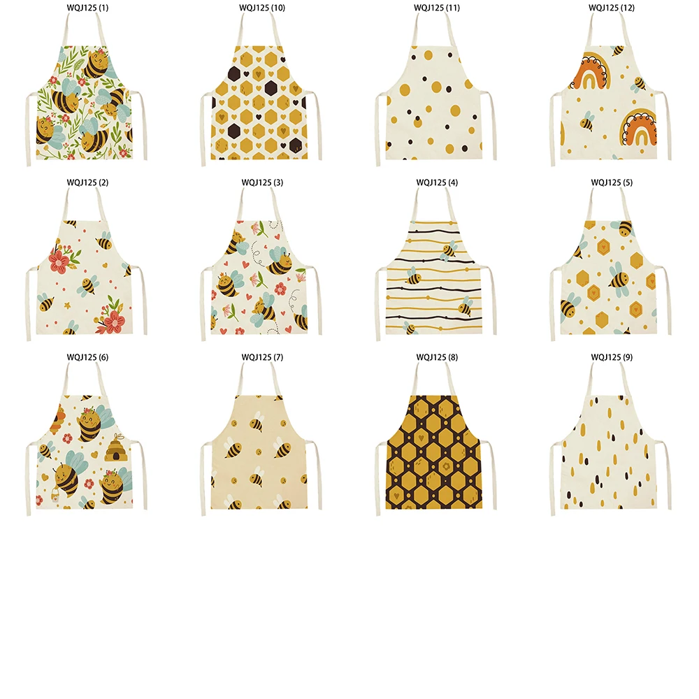 Animal Kitchen Apron Women Pinafore Child Apron 38-47cm Bee Adult Apron Custom Logo Apron Household Cleaning Supplies 55-68cm