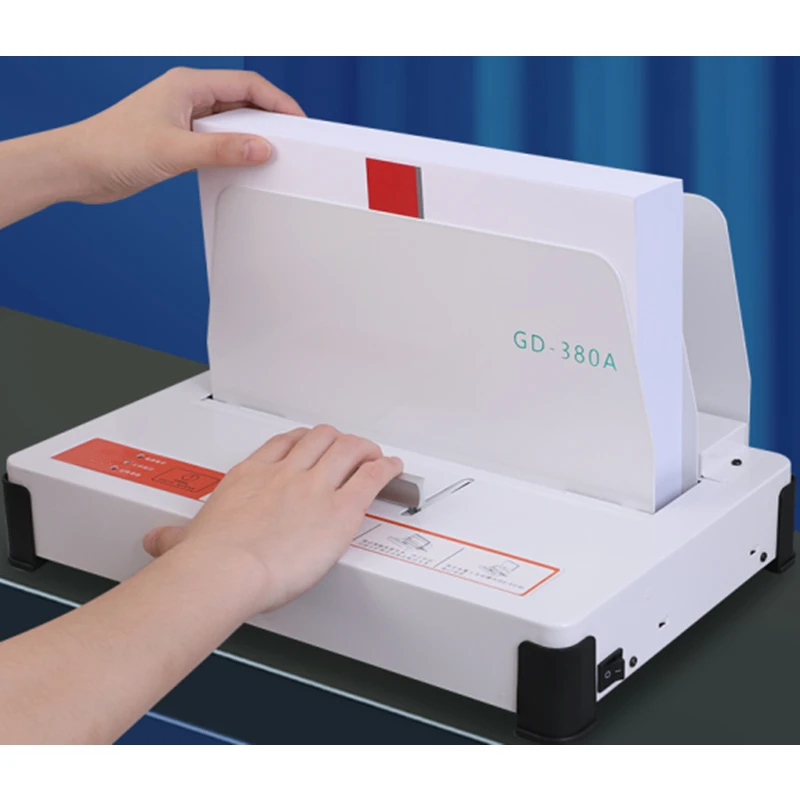 380A small glue binding machine electric punch-free  bill accounting voucher financial file paper book hot melt  A4 automatic