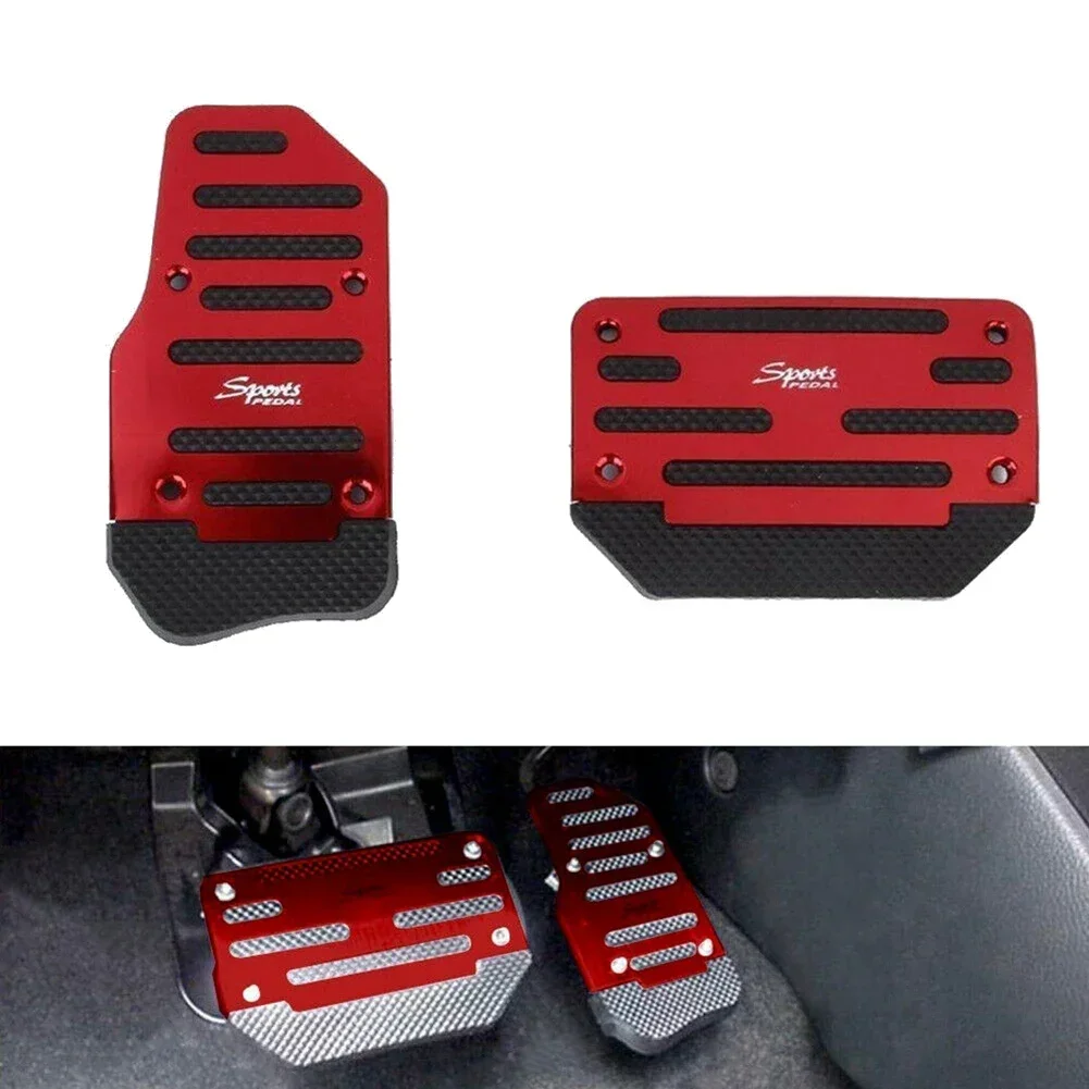 Car Foot Pedal Modified Brake Throttle Clutch Aluminum Alloy Metal Foot Pedal Anti-Slip Pad Stainless Steel Universal Type Tools