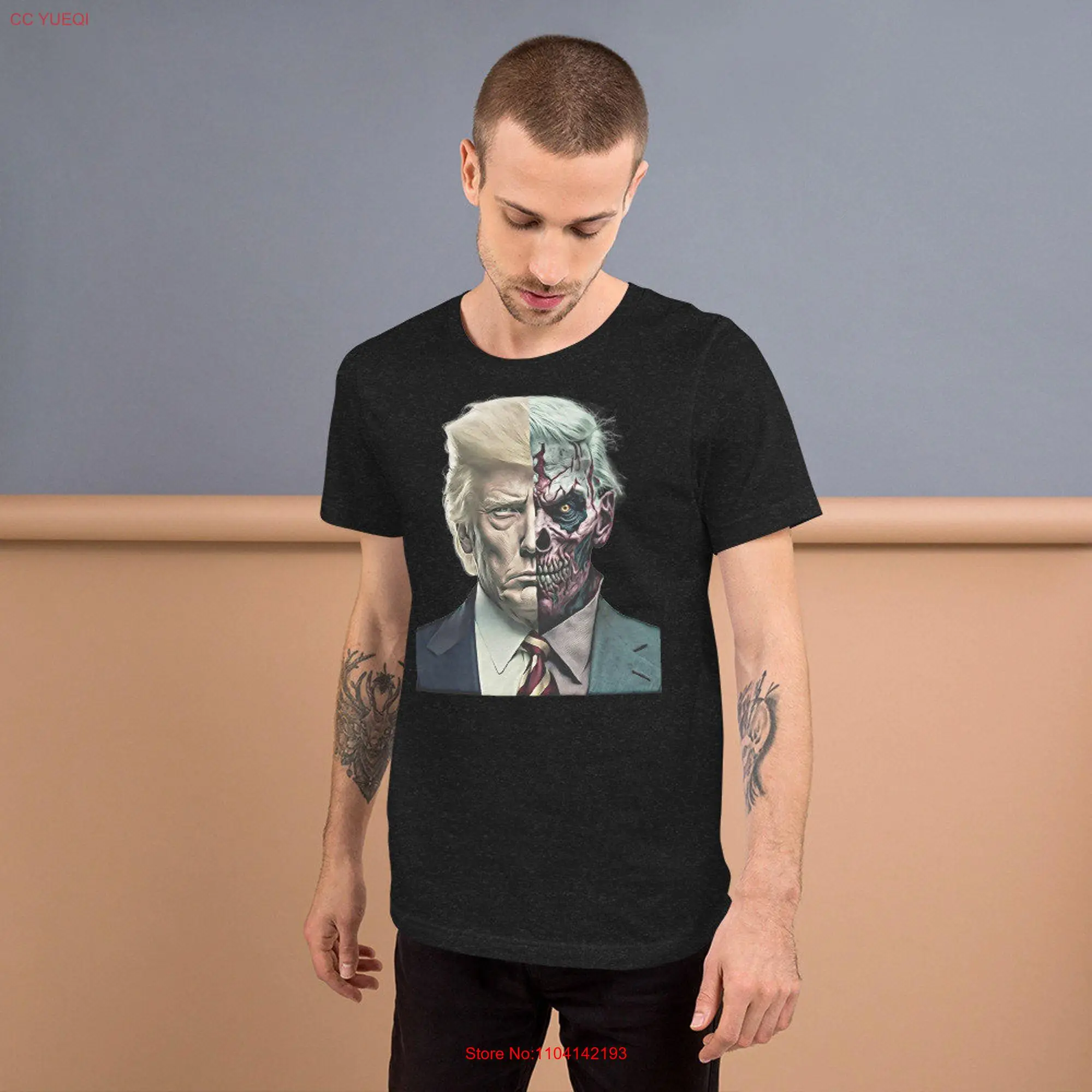 Two Faced Politicians Presidential Election 2024 Trump t shirt long or short sleeves