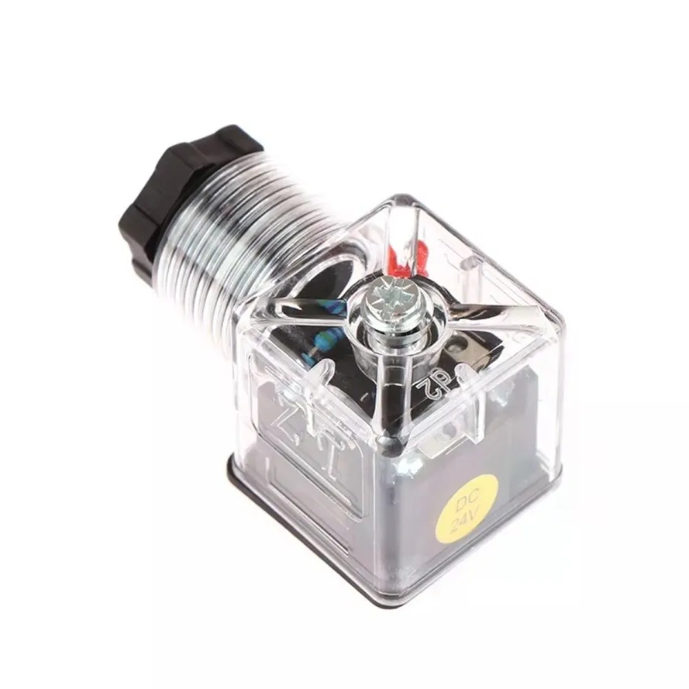 

With Lamp Plug DC24V Solenoid Coil Plug Waterproof Design Dustproof Design Solenoid Junction Box Transparent Voltage