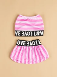 Dog Dress for Small Dogs Cool Costume Striped Puppy with  Doggie Pet Clothes Cool Swimwear Apparel for Dogs Cats  Summer