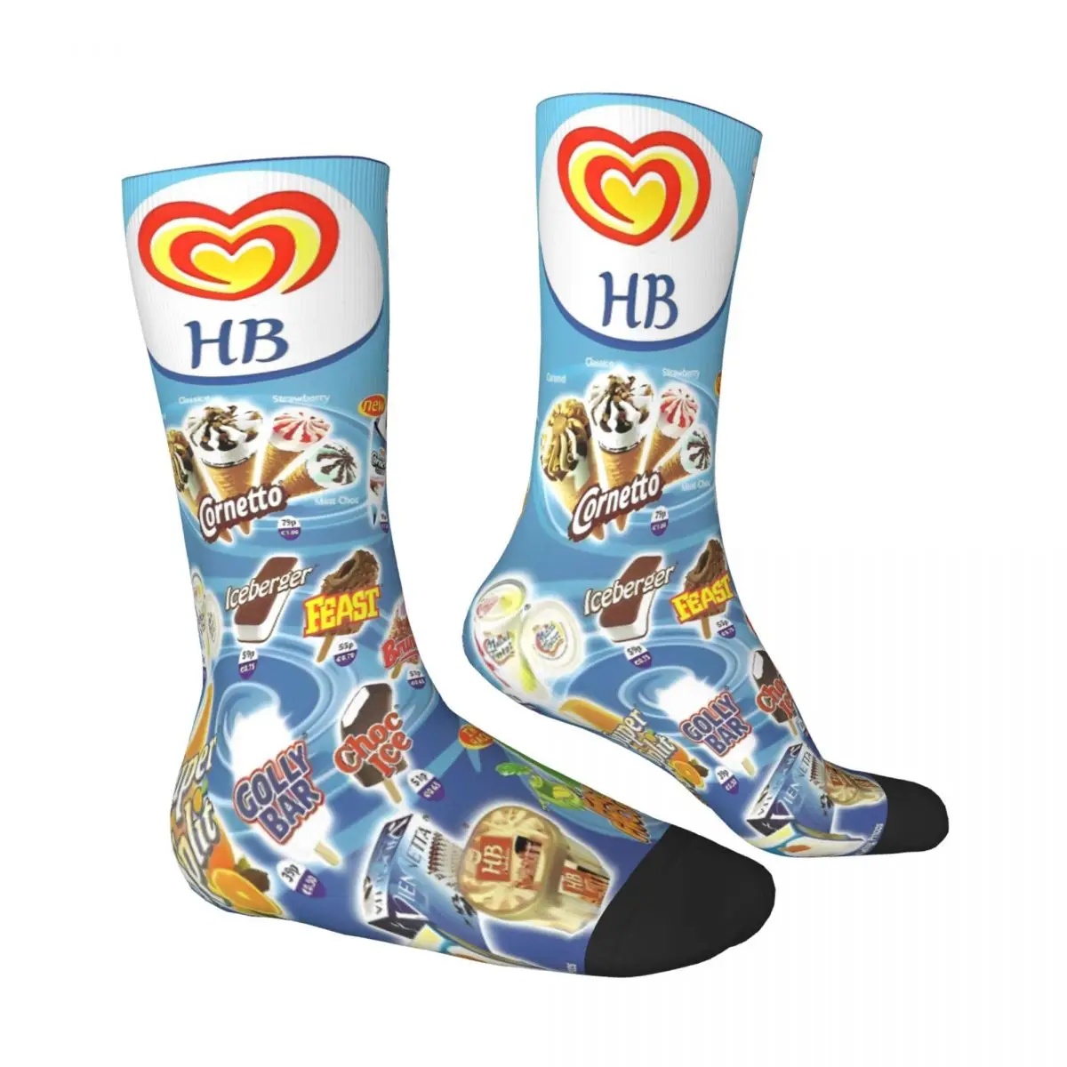 Funny Ice Cream Socks Fashion Stockings Couple Soft Breathable Climbing Socks Winter Design Non-Slip Socks