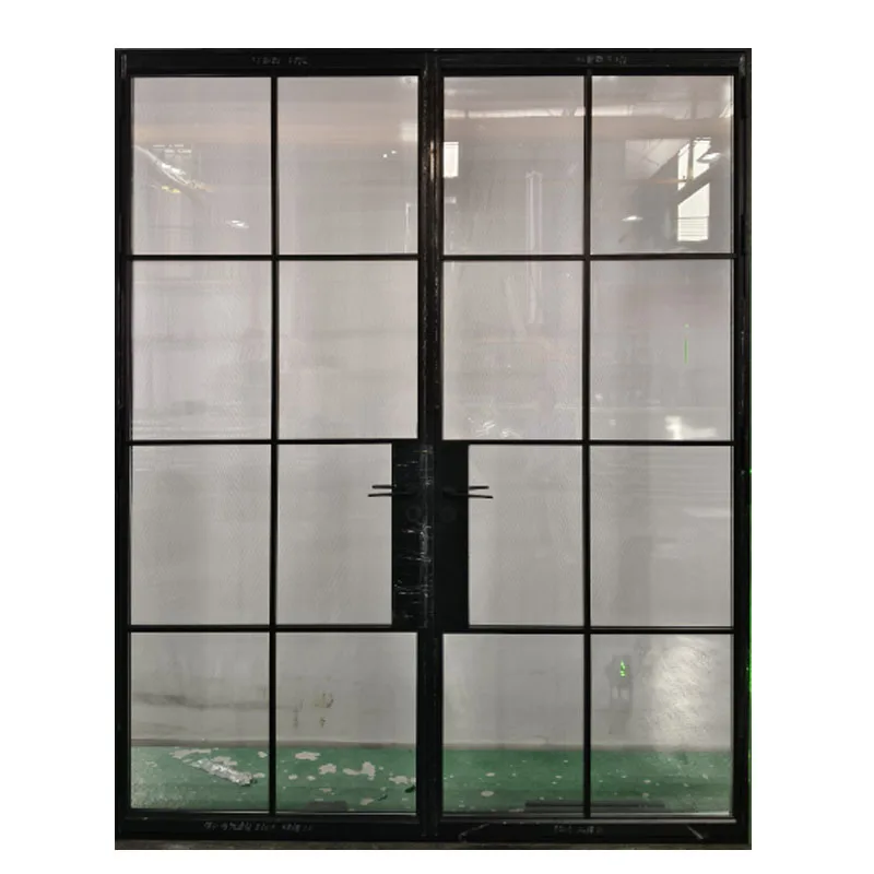 Modern Slim Aluminium French Casement Swing Glass Door Internal Glass Door Interior Metal Glass French Door