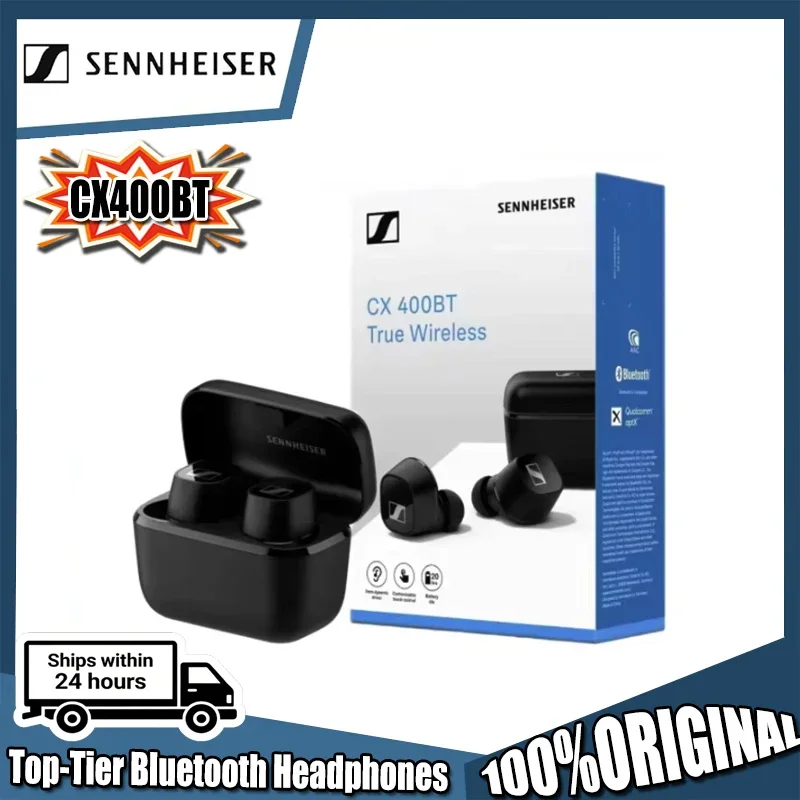 

Оригинальные беспроводные Bluetooth-наушники Sennheiser CX400BT True In-Ear для спорта с шумоподавлением и высококачественным стереозвуком