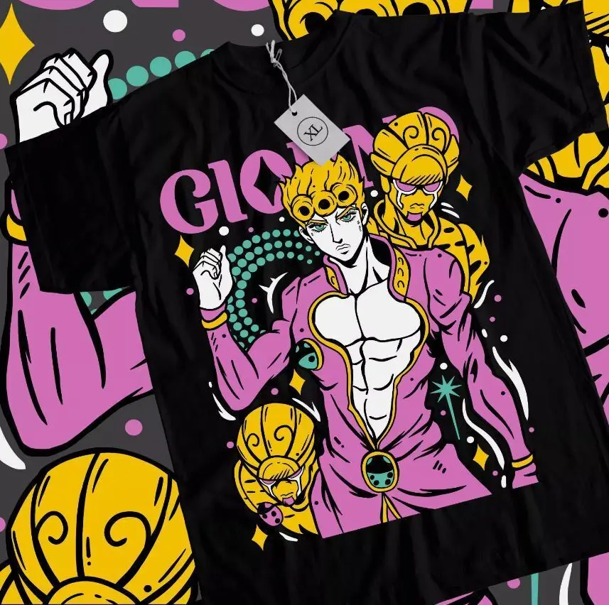 

Giorno Giovanna T-shirt JoJo's Bizarre Adventure Anime Manga Gift Shirt All Size