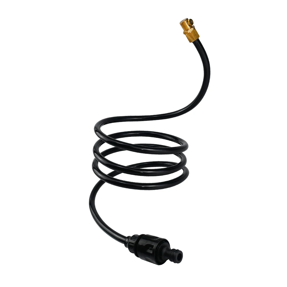 

2-метровая портативная запотевающая подставка с двумя латунными насадками, регулируемая по высоте наружная система охлаждения для патио, бассейна, террасы