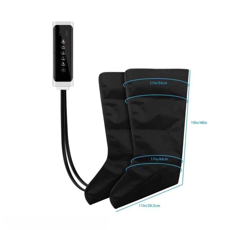 Electric Pneumatic Leg Massager Extended Version for Deep Relaxation of Thighs, Calves and Feet with Remote Control