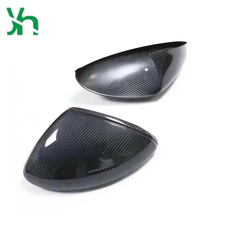 لبورشه بوكستر كايمان 718 982 2016-2023 ألياف الكربون سيارة غطاء مرآة جانبية استبدال غطاء مرآة الرؤية الخلفية