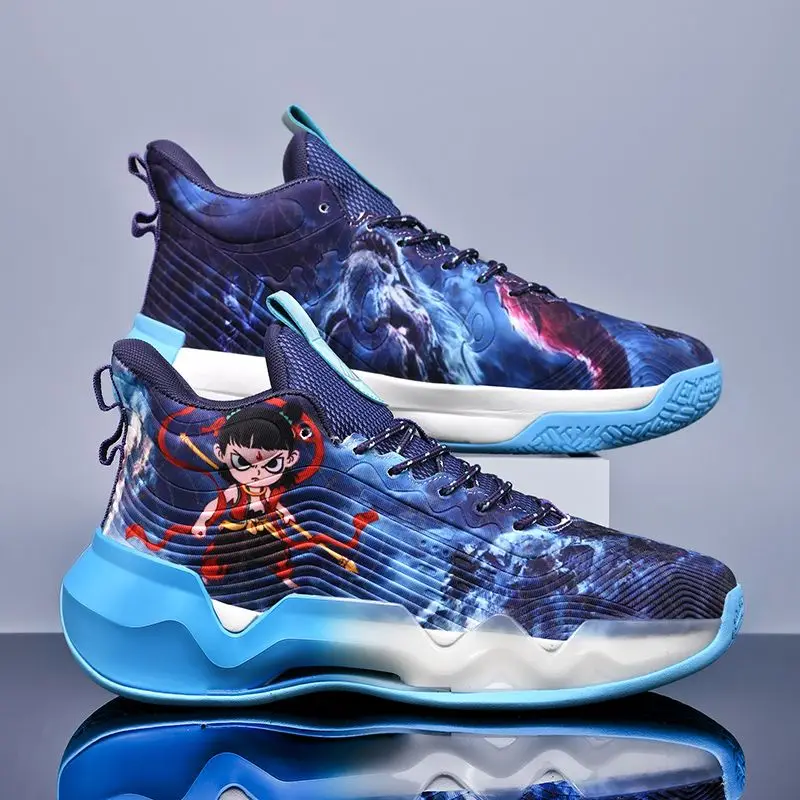 2025 New Mens Basketball Shoes Shock Absorbing High Top Sneakers Chinese Style Basketball Sneakers