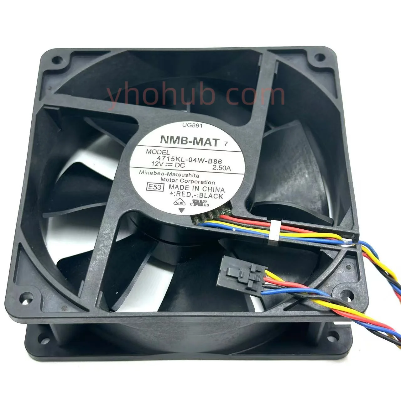 NMB-MAT 4715KL-04W-B86 E53 DC 12V 2.50A 120x120x38mm Server Cooling Fan