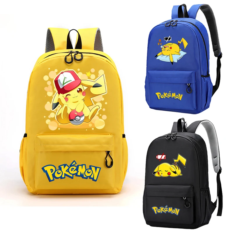 

Рюкзаки Pokemon с изображением Пикачу, школьные сумки большой вместимости, школьные сумки с героями мультфильмов, сумки на плечо для мальчиков и девочек, канцелярские принадлежности, подарок