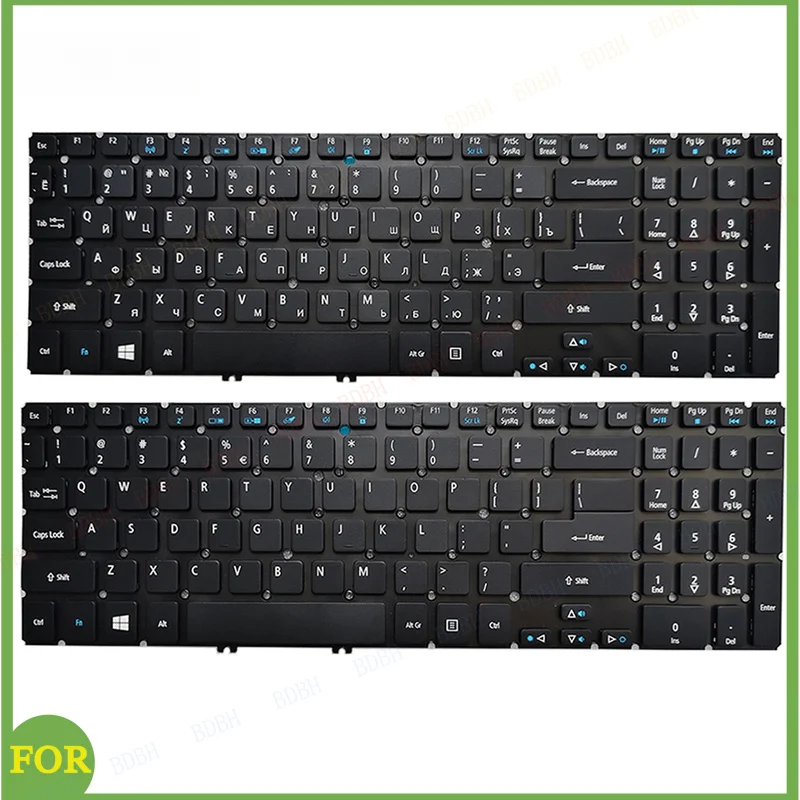 

НОВАЯ клавиатура для ноутбуков Acer Aspire V5-531 V5-551 V5-571 V5-571PG V5-571G M3-581 (US/Русская раскладка)