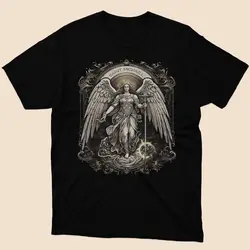 Limited St Michael The Archangel T-shirt Black Size S to 5XL  High Quality 100%Cotton Short Sleeve