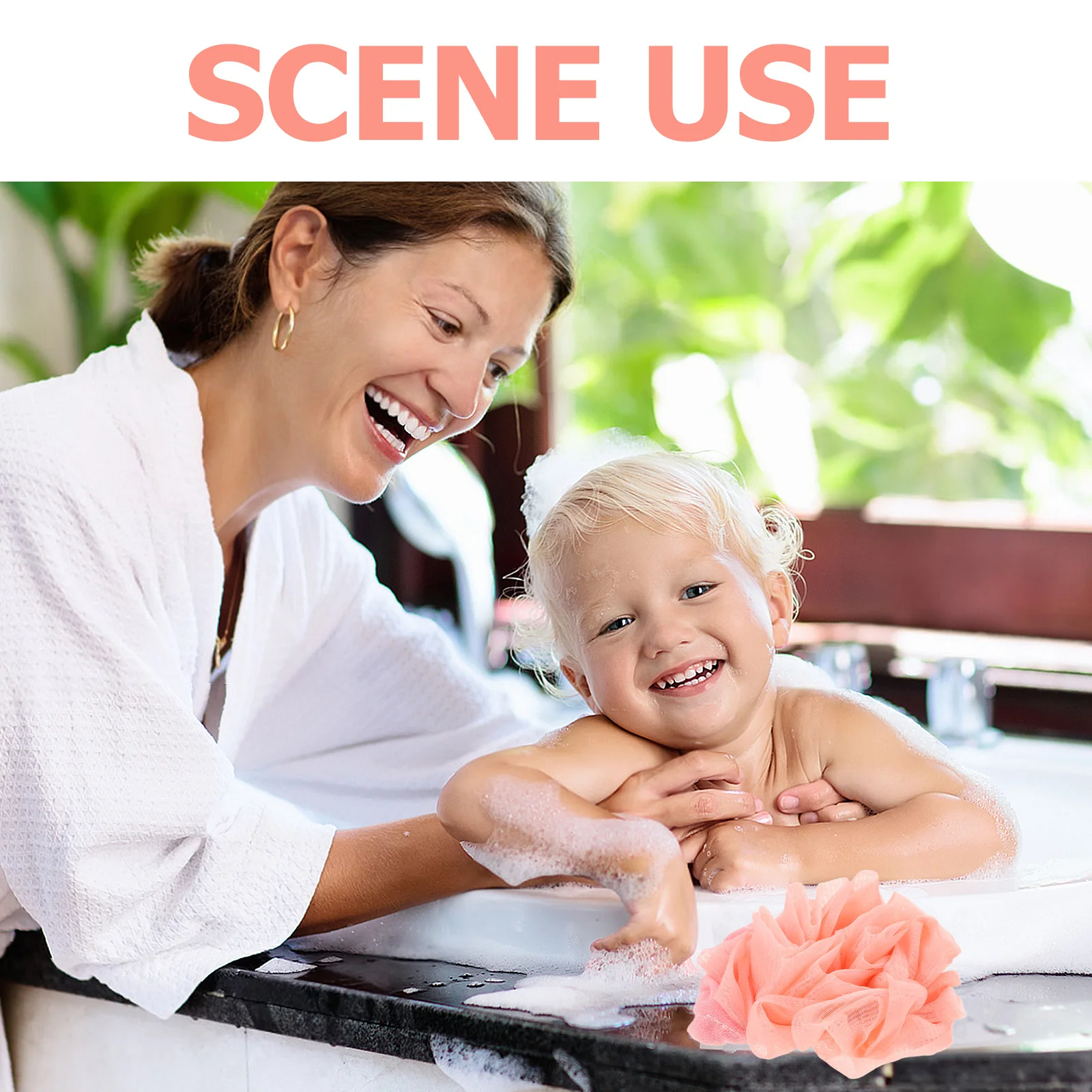 2 قطعة لوف استحمام معلقة شبكة دش الإسفنج لينة ماصة العسل التقشير منظف الجسم سبا حمام دش لوازم #4