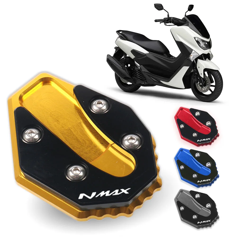 Motorcycle CNC Kickstand Sidestand Stand Extension Enlarger Pad For NMAX155 NMAX125 NMAX 155 NMAX 125 2020-2023