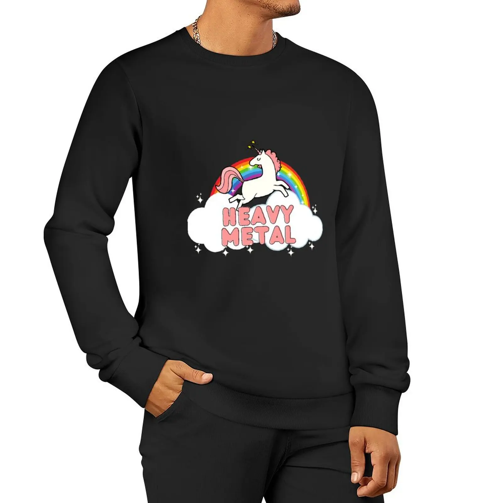 

Heavy metal unicorn design Pullover Hoodie autumn oversize sweatshirts