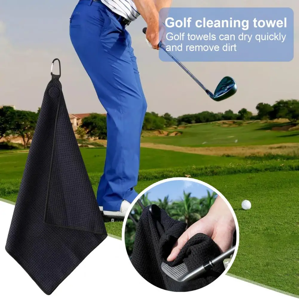 Magnetic Microfiber Golf Towel Waffle Pattern Golf Club Ball Cleaning Cloth Golf Accessories Men Women Golfer Gift 골프 클렌징 타월