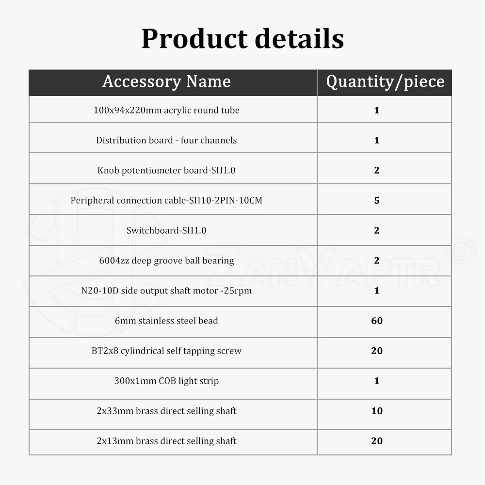 لمختبر بامبو DIY 360 °   الدورية ضوء برج الكرة والدبابيس المدرب ZH057 مكونات النموذج الإبداعي للطابعة ثلاثية الأبعاد