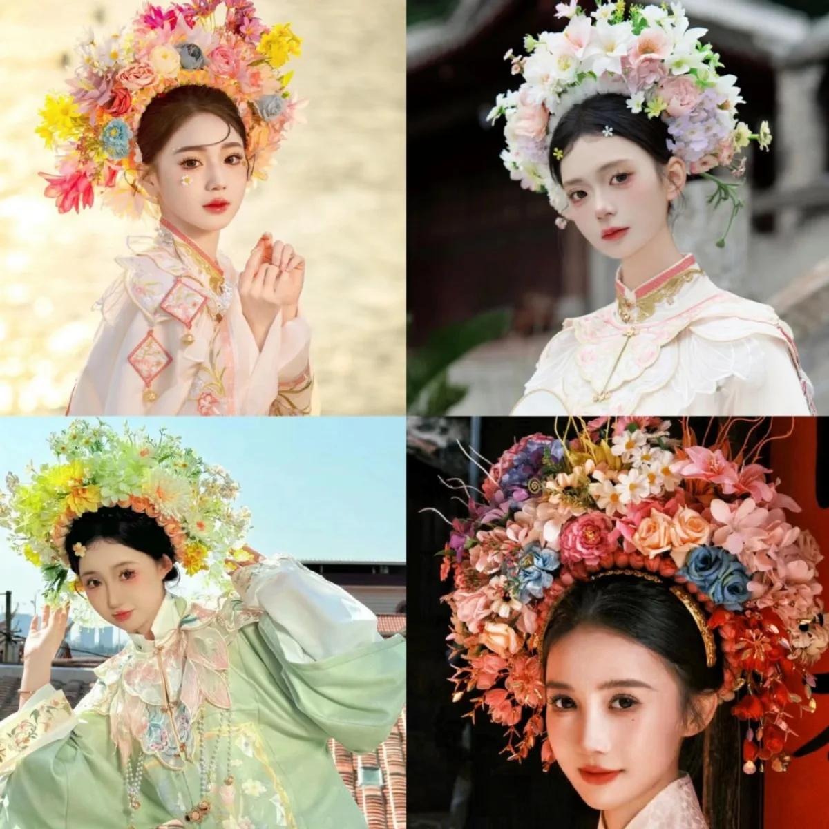 Handmade Fairy Silk Flower Headband for Take Pictures