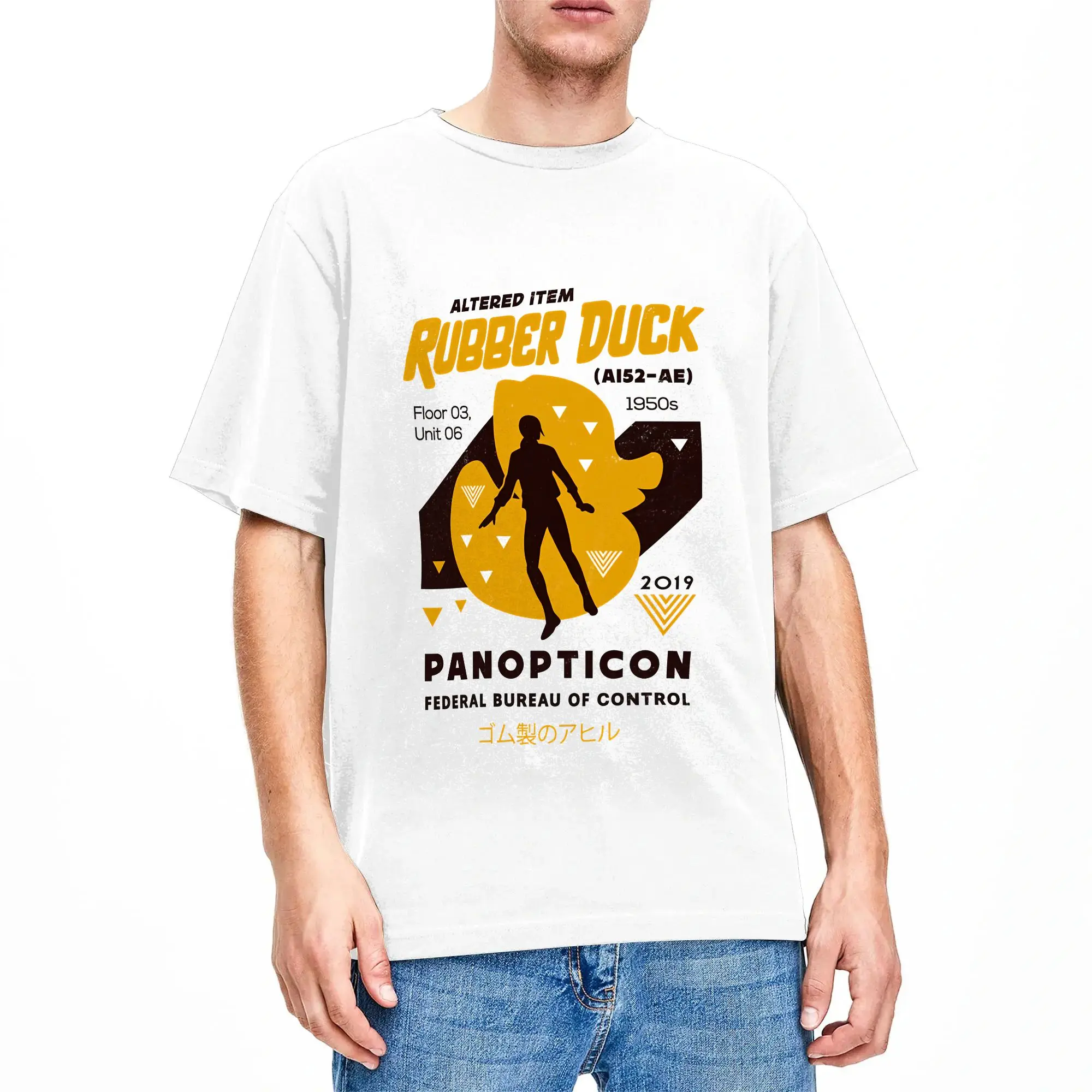 Men Rubber Duck Altered Item T-Shirts Alan Wake Pure Cotton Clothes Beach Vintage T-Shirt Round Neck Harajuku Casual Tee Shirt