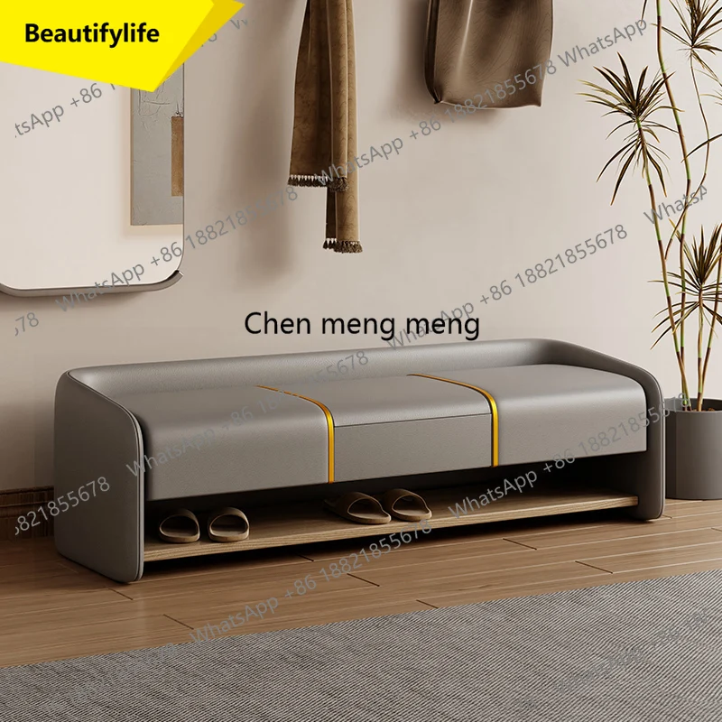 X188 Internet Celebrity Home Multifunctional Long Stool Minimalist Shoe Changing Stool Entryway Shoe Bench Storage Shoe Cabinet