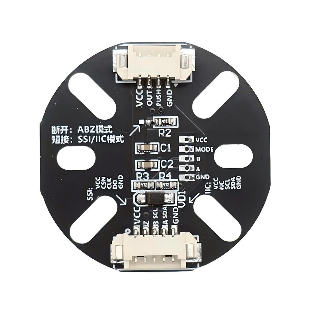 MT6701 Magnetic Encoder Board 14‑Bit High Precision 0‑360° Absolute Angle Speed Sensor ABZ UVW SSI I2C Output for FOC BLDC Motor