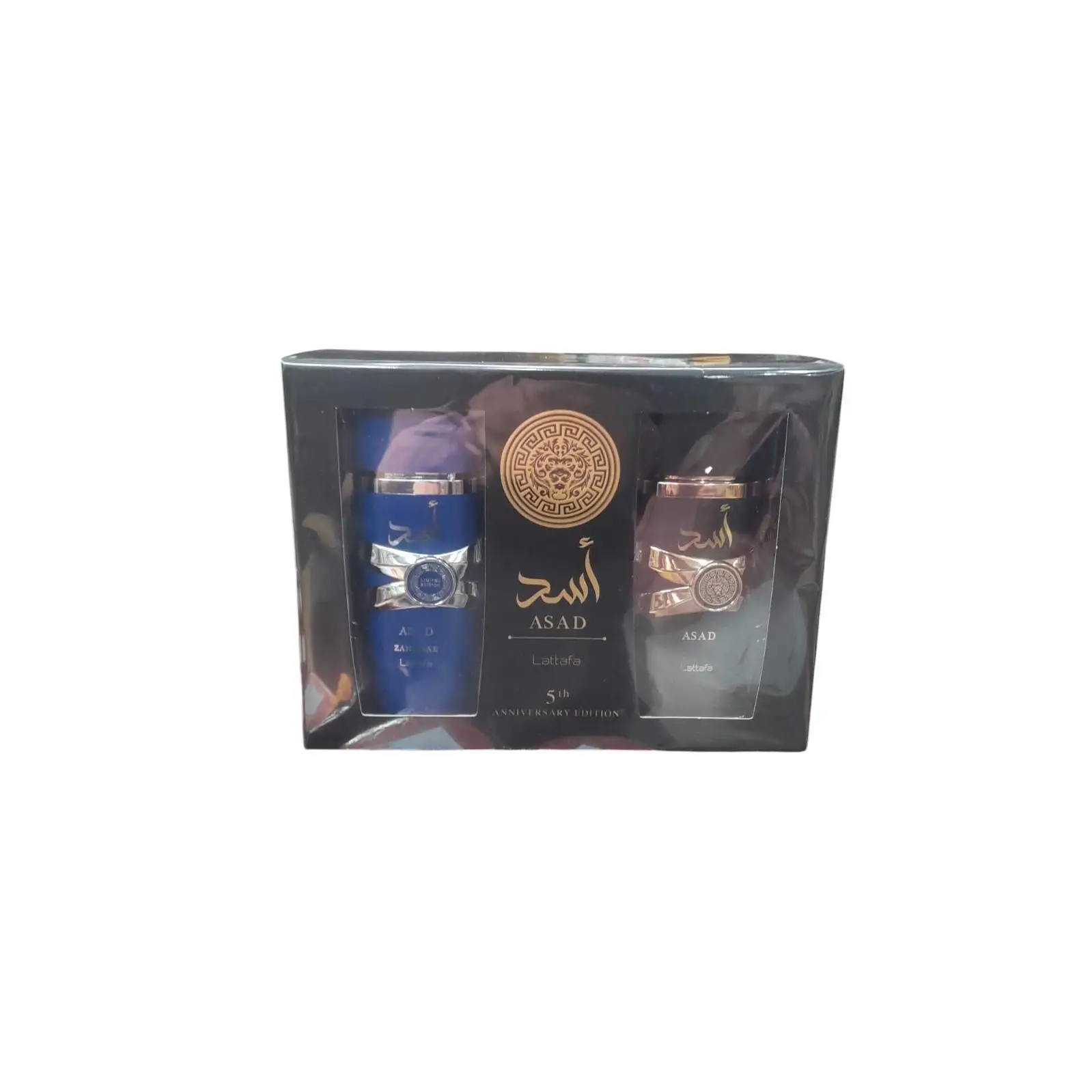 Pack regalo para hombre Asad y Zanzibar Lattafa 200ml,Set de 2 perfumes masculinos Asad y Zanzibar de 100 ml Pack masculino de perfumes NOVEDAD