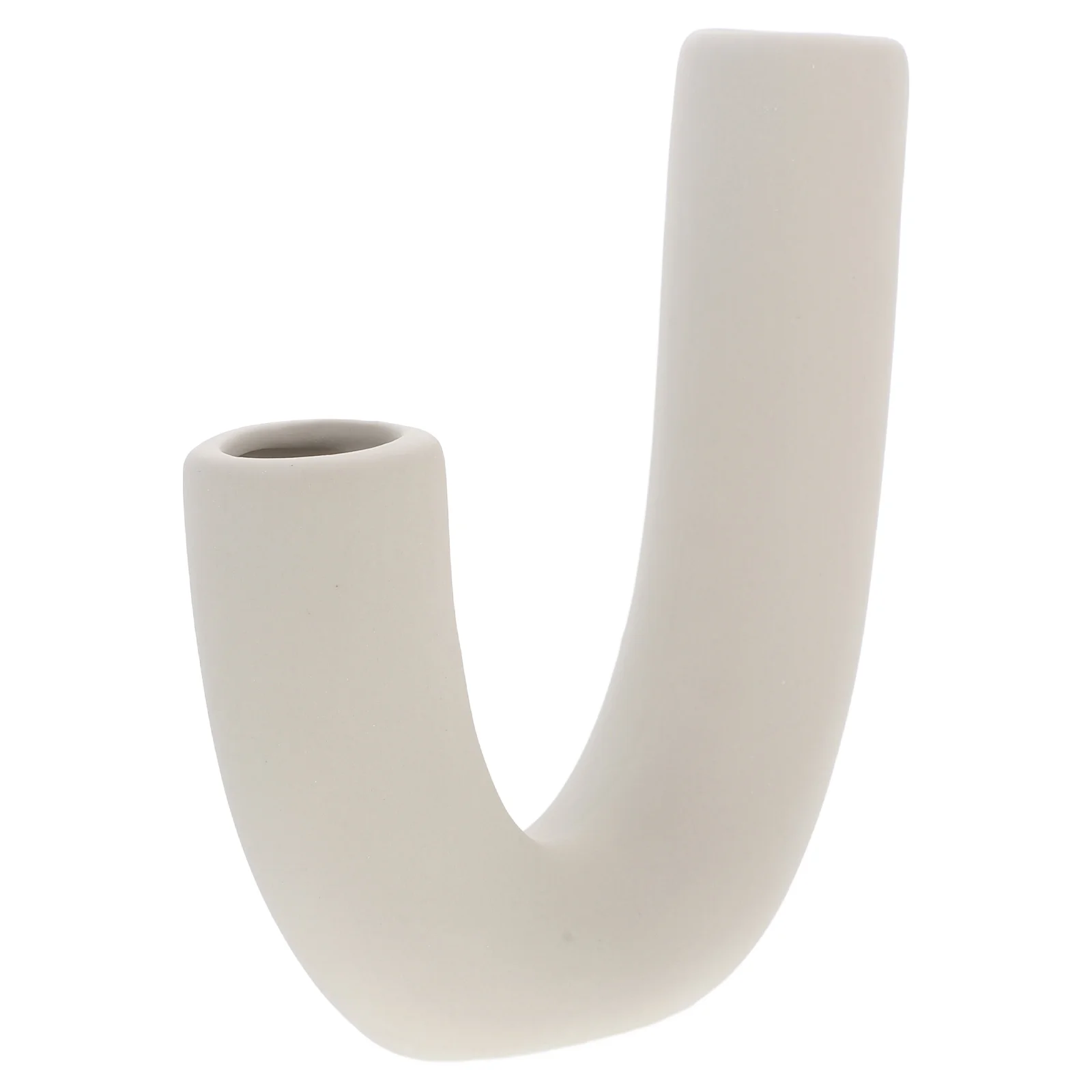 

White Ceramic Vase Modern U-Shaped Vase For Living Room Bedroom Office Decor For Centerpieces Shelf Decoration Home Decor