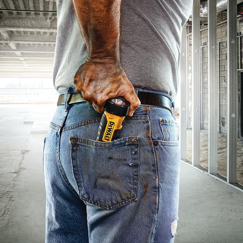 DEWALT-luz de trabajo DCL023, 7,2 V/8V Max, luz LED compacta de mano, 80 lúmenes, patrón de luz de 2 zonas, herramientas de iluminación