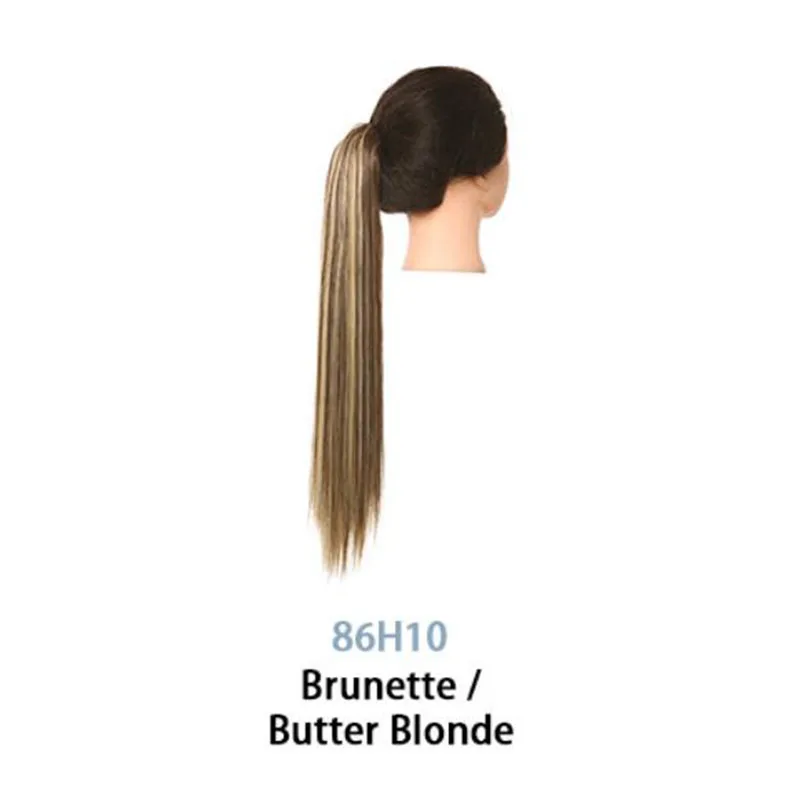 Ponytail Clip On Style, Wig With Long Straight Hair, Multi Color Design, Hair Ends, Women's Style