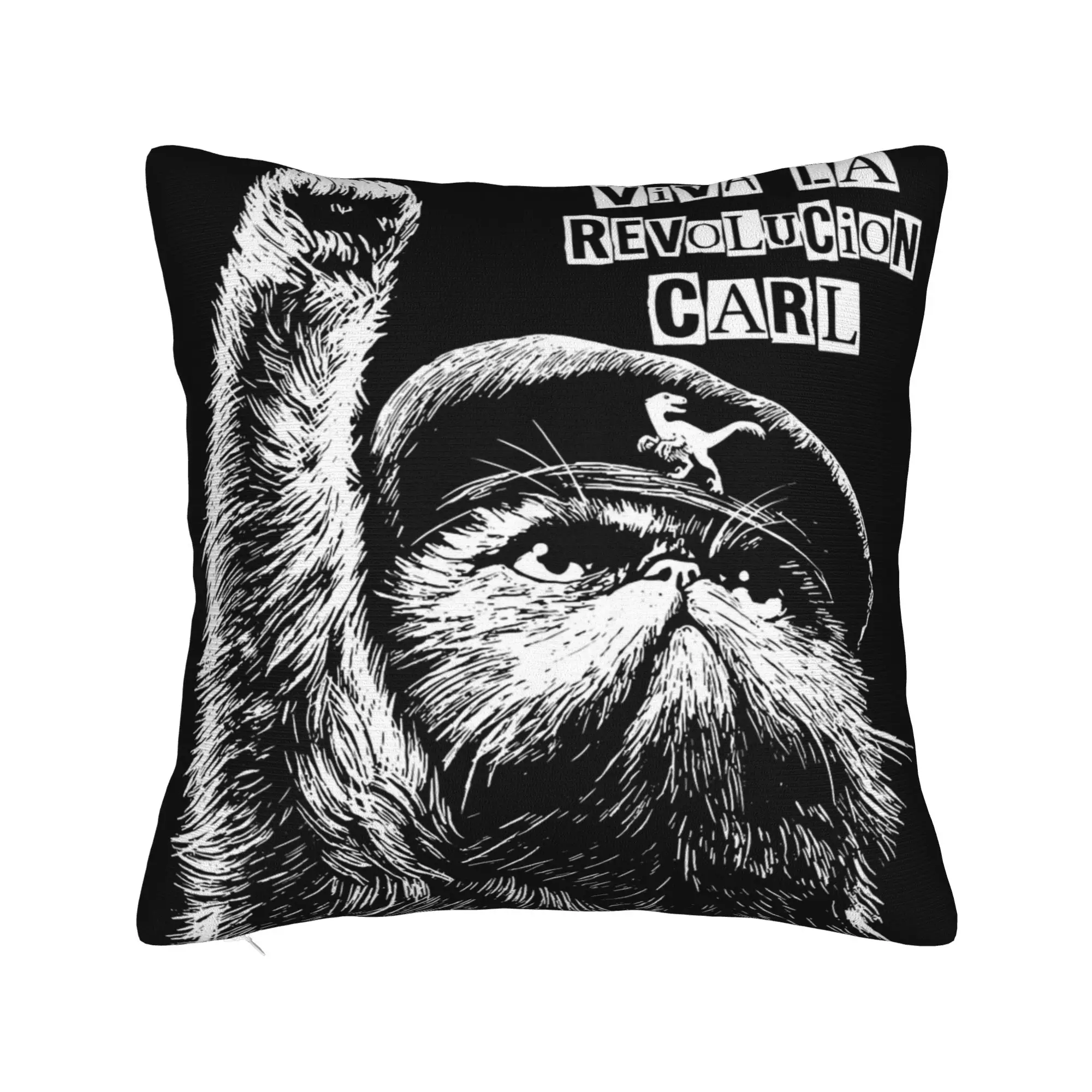 Viva La Revolution Carl Cat Lover Pillowcases Stuff Printing Cushion Cover Decorations  Throw Pillow Case Cover Home Multi Size
