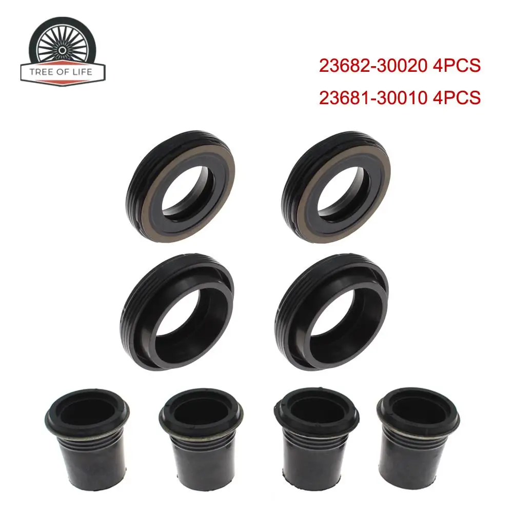 8PCS For TOYOTA HILUX 2KD KUN25 KUN26 HIACE KDH200 Valve Cover Oil Seal Kit  23681-30010 2368130010 23682-30020 2368230020