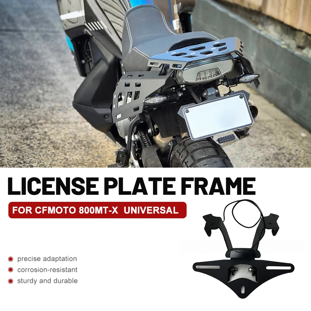 License Plate Holder For CFMOTO 800MT-X Streetfighte  Motorcycle Rear Tail Tidy Turn Signal Integrated LED Tail Light Rear