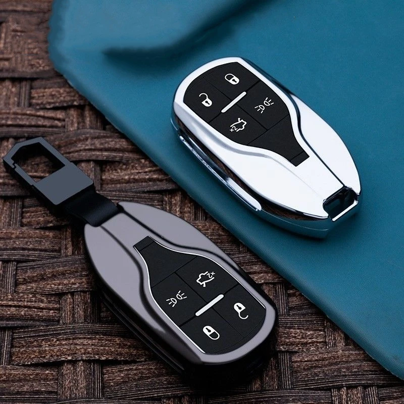 

Car Key shell Case Cover Holder With Keychain For Maserati Quattroporte Ghibli Levante Car Accessories