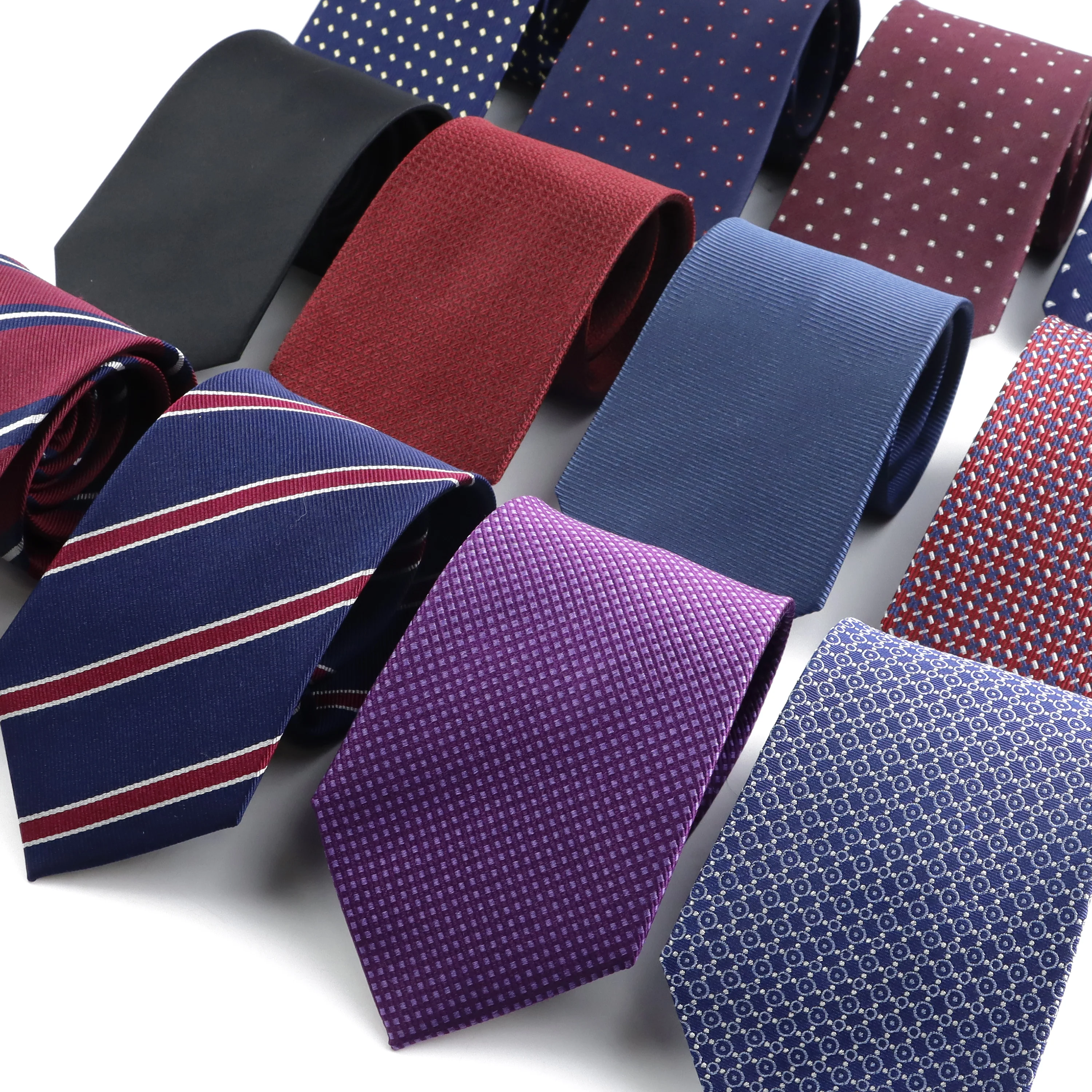 

Мужской 100% шелковый галстук, классический полосатый клетчатый галстук в горошек, большое количество жаккардовых тканых официальных галстуков, аксессуары для деловых встреч и вечеринок