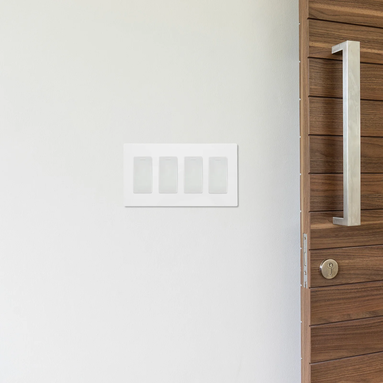 

Screwless Wall Cover Double Outlet Blank Plate For Home Decor White Switch Plate Durable Dual Wall Plates Electrical Box