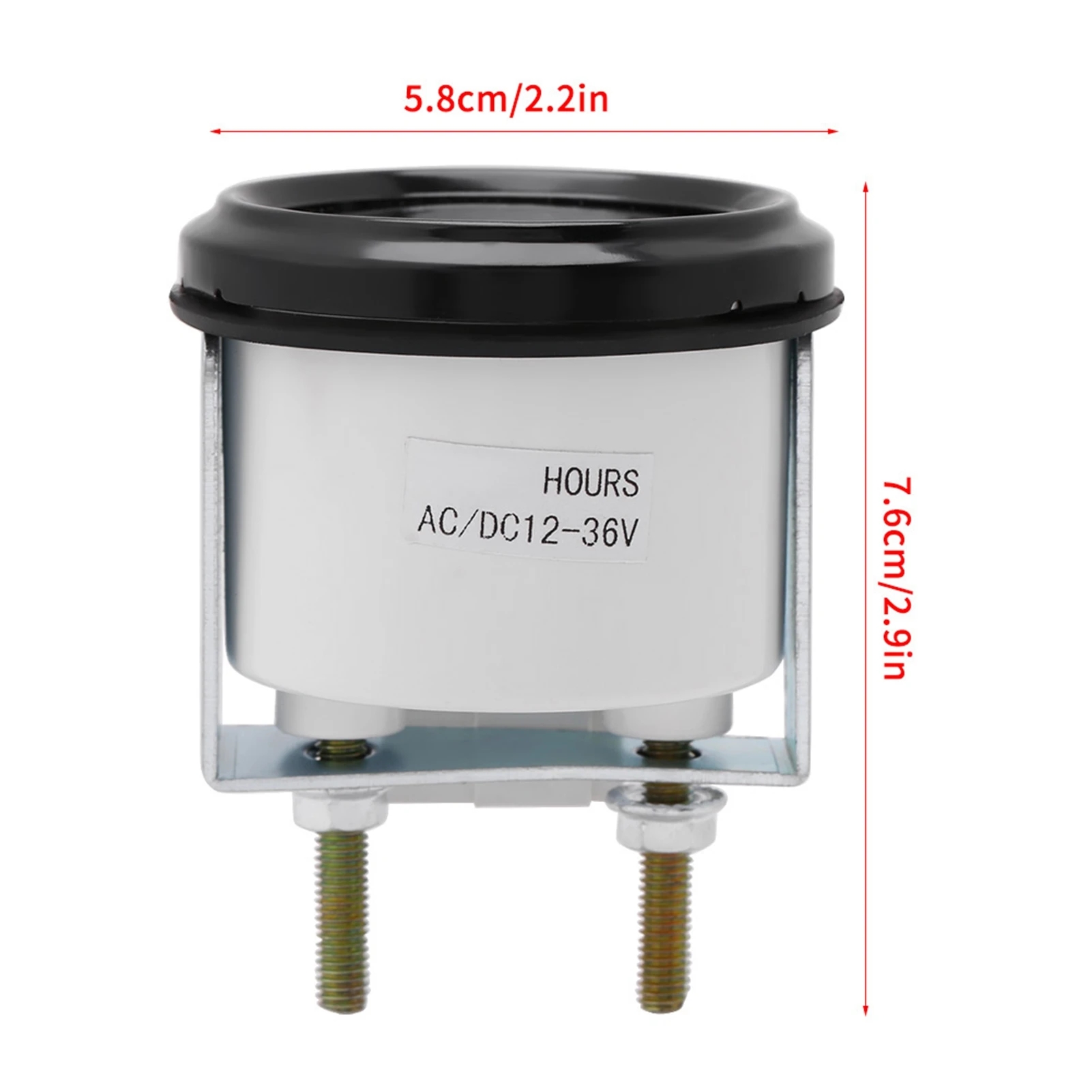 12‑36V  AC 6 Digit Accurate Round Quartz Hour Meter Gauge Tester for Boat Car Truck Engine Round Hour Meter Boat Hour Meter