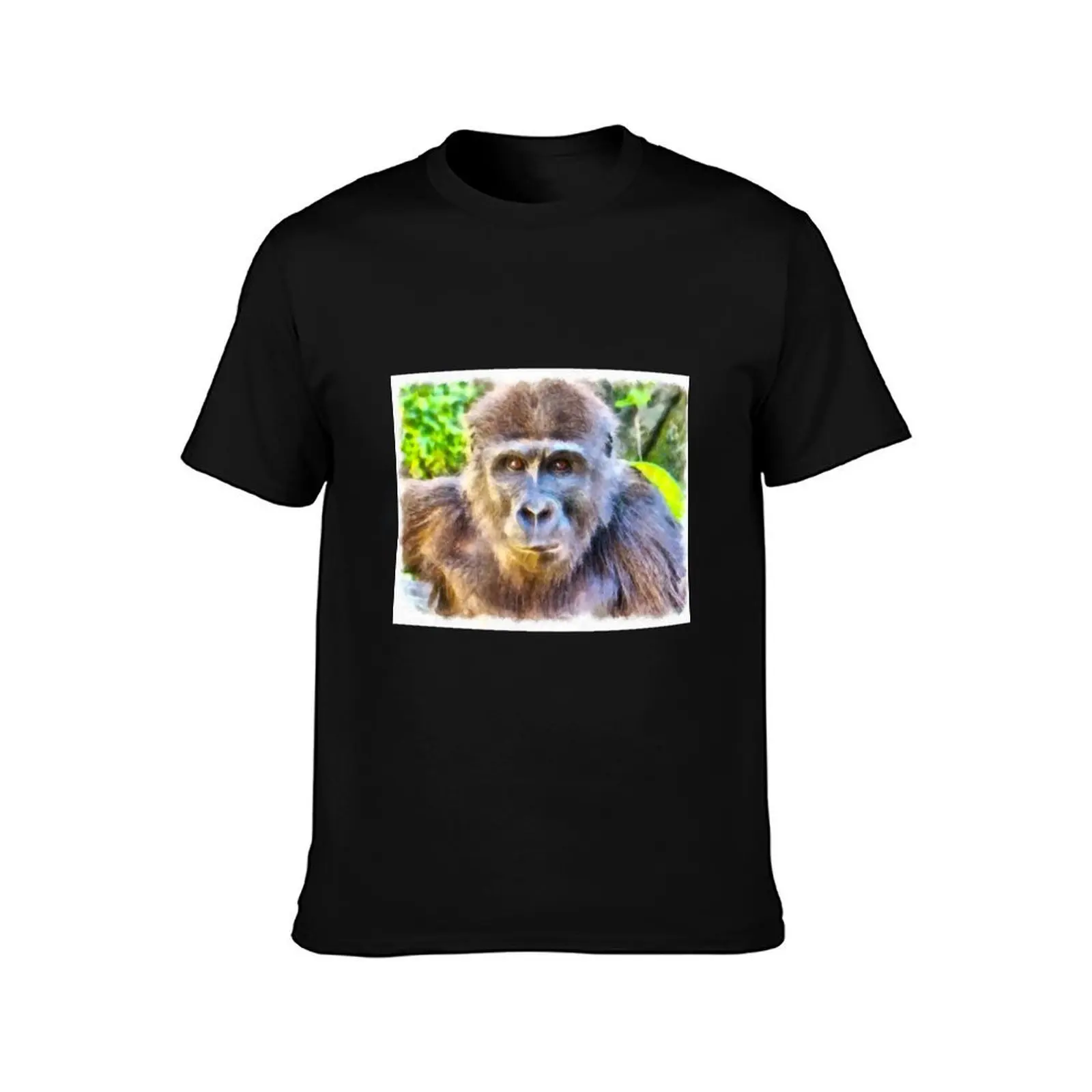 Bonobo Watercolor T-Shirt Basic Casual Short Sleeve Cotton Shirt T-Shirt