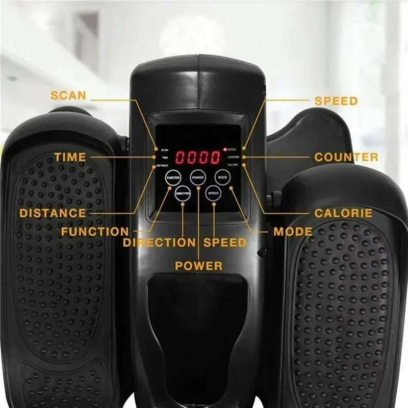 Adjustable Speed Elliptical Trainer Stable Base For Indoor Home Leg And Arm Fitness Workout