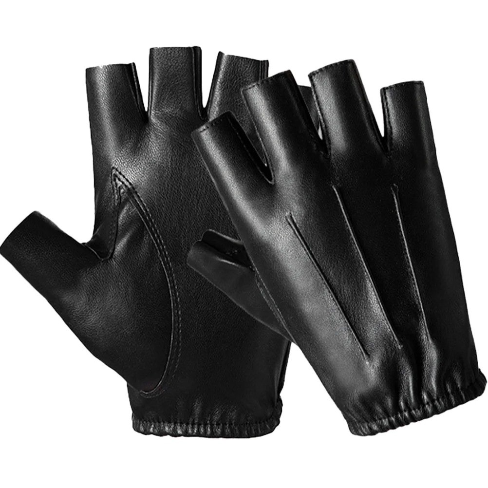 

1Pair Finger Covers Wear-Resistant Fitness Gloves Half-Finger Design for Cycling Climbing Portable Bike Gloves