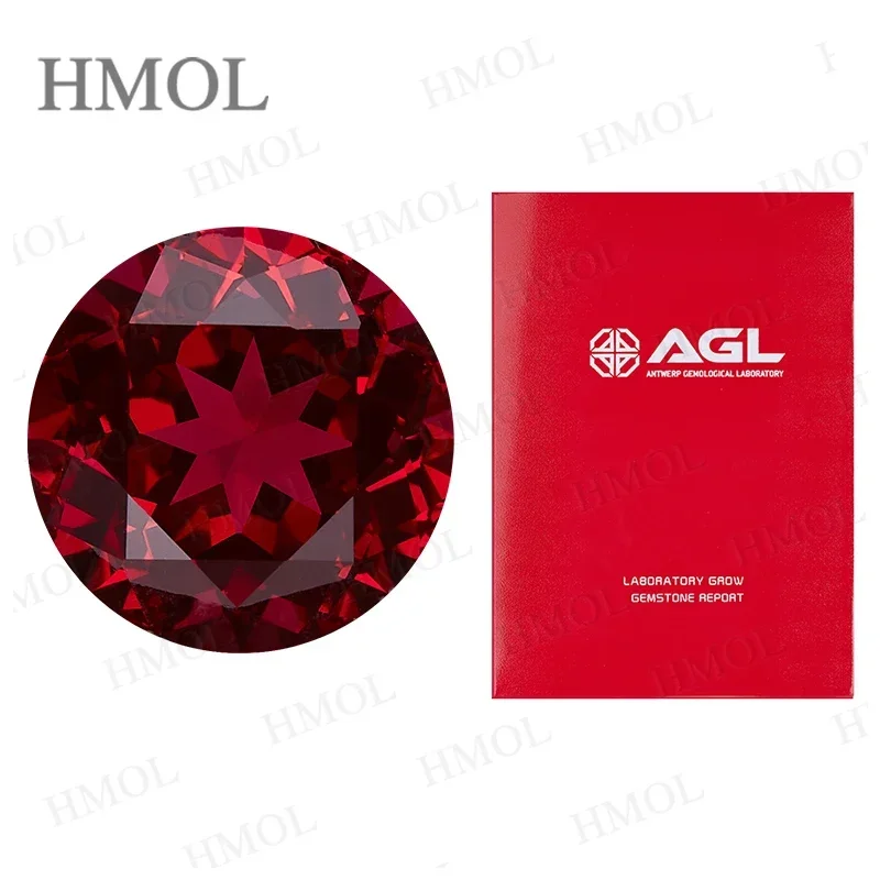 

[Lab Grown Ruby] Top VVS1 Clarity Loose Stone Rare Diamond AGL Certificate Beads Red Color Full Size HMOL For Jewelry Making DIY