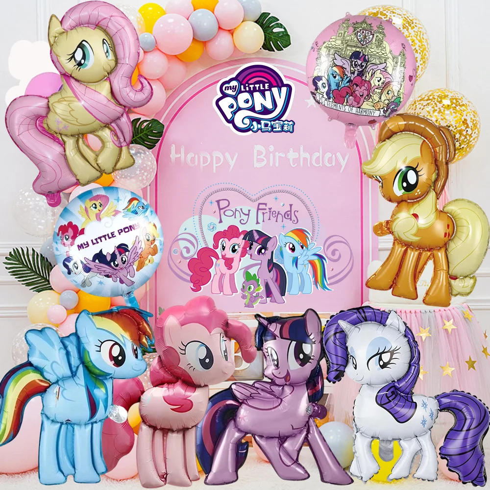 

My Little Pony Foil Balloon Cartoon Animal Theme Activity Children's Girl Birthday Party Background Decoration Supplies