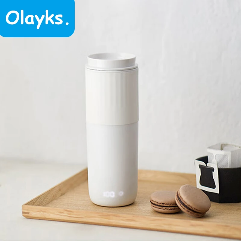 Olayks Electric Kettle Smart Electric Hot Cup 350ML Fast Boiling Portable Electric Water Kettle Outdoor Traveling Kettle