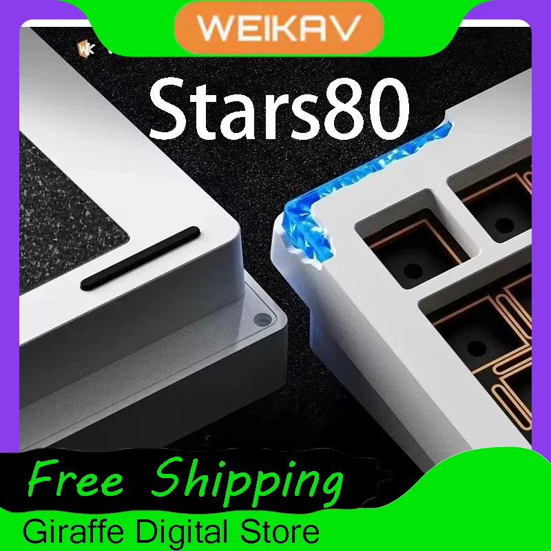 

New Pre-sale Weikav Stars80 Mechanical Keyboard QMK/VIA Customized Bluetooth E-Sports Gaming Keyboard PC Gamer Accessories