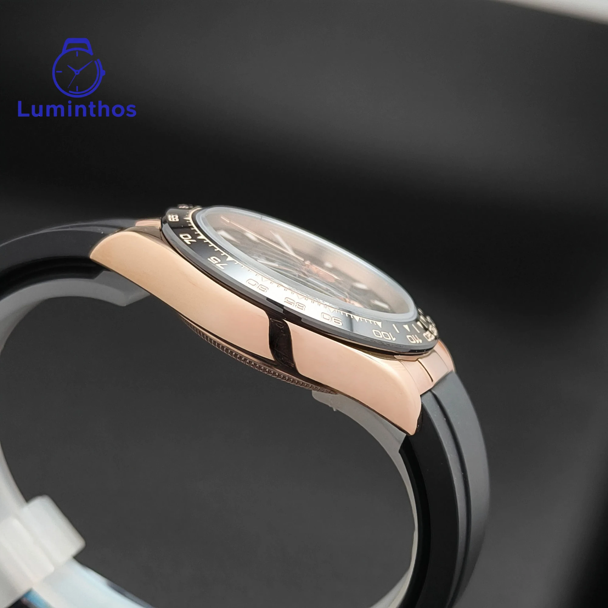 ساعة رجالية S Logo زجاج الياقوت وجه 40 ملم حافظة ثلاثي العينيات لساعة كوارتز VK63 ساعة معدلة #2