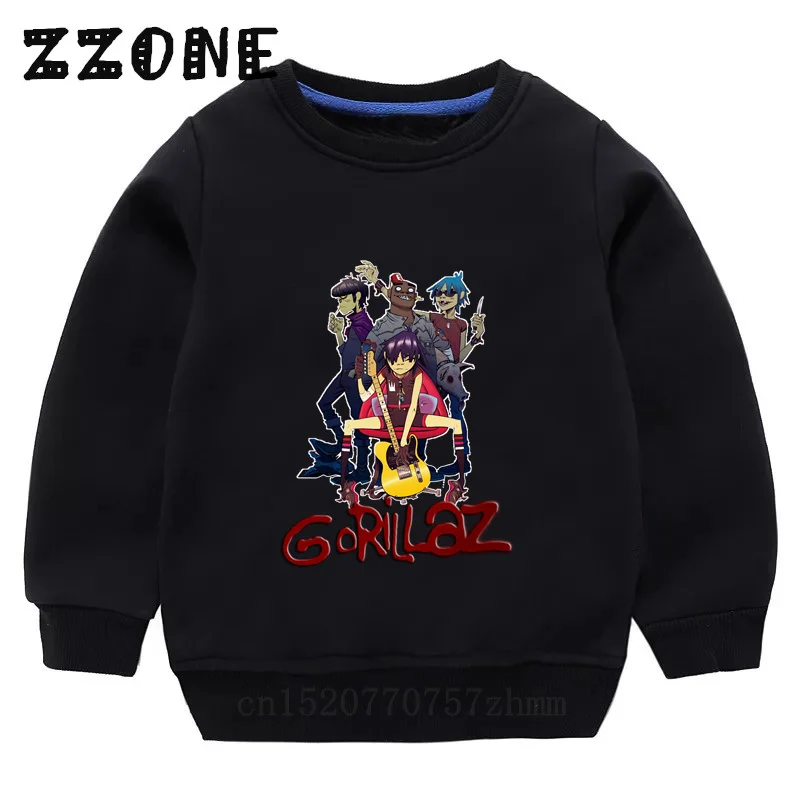 Kids Sweatshirts Gorillaz Rock Band ChakaKhan Noodle Fashion Children Hoodies Baby Pullover Outwear Tops Girls Boys Clothes