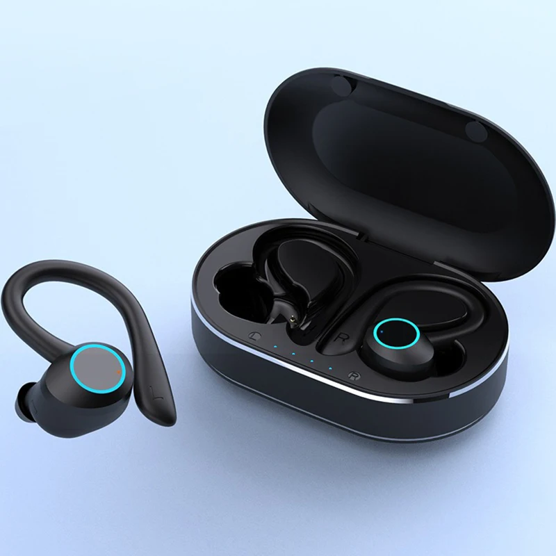 

Music Waterproof Headset With Microphone Headphones Noise Cancelling Sport Earbuds TWS Wireless Bluetooth Earphone
