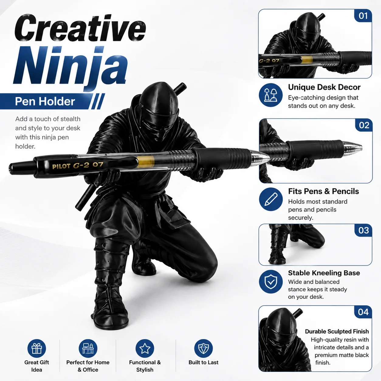 Desktop Art 3D Printed Ninja P - огляд і ціна Art Craft Stationery